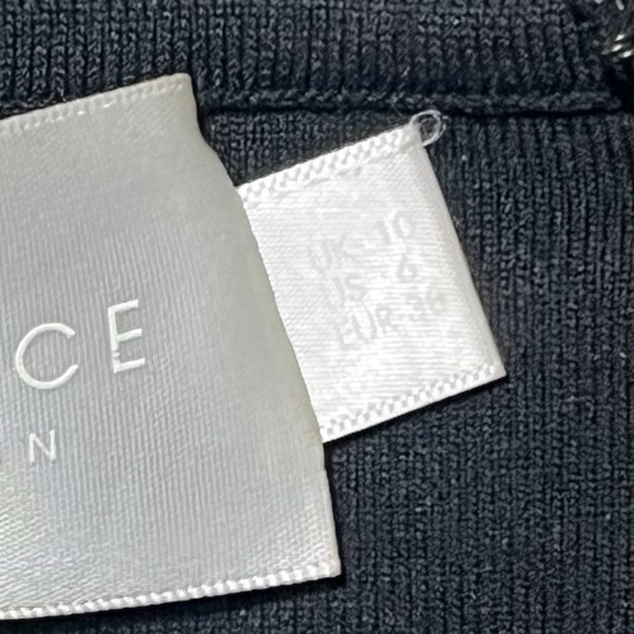 Solace London Black Alexis Back Cutout Mini Heavy Knit Dress Women’s Size 6 - Picture 7 of 8